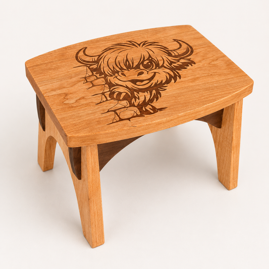 Highland Cow Step Stool